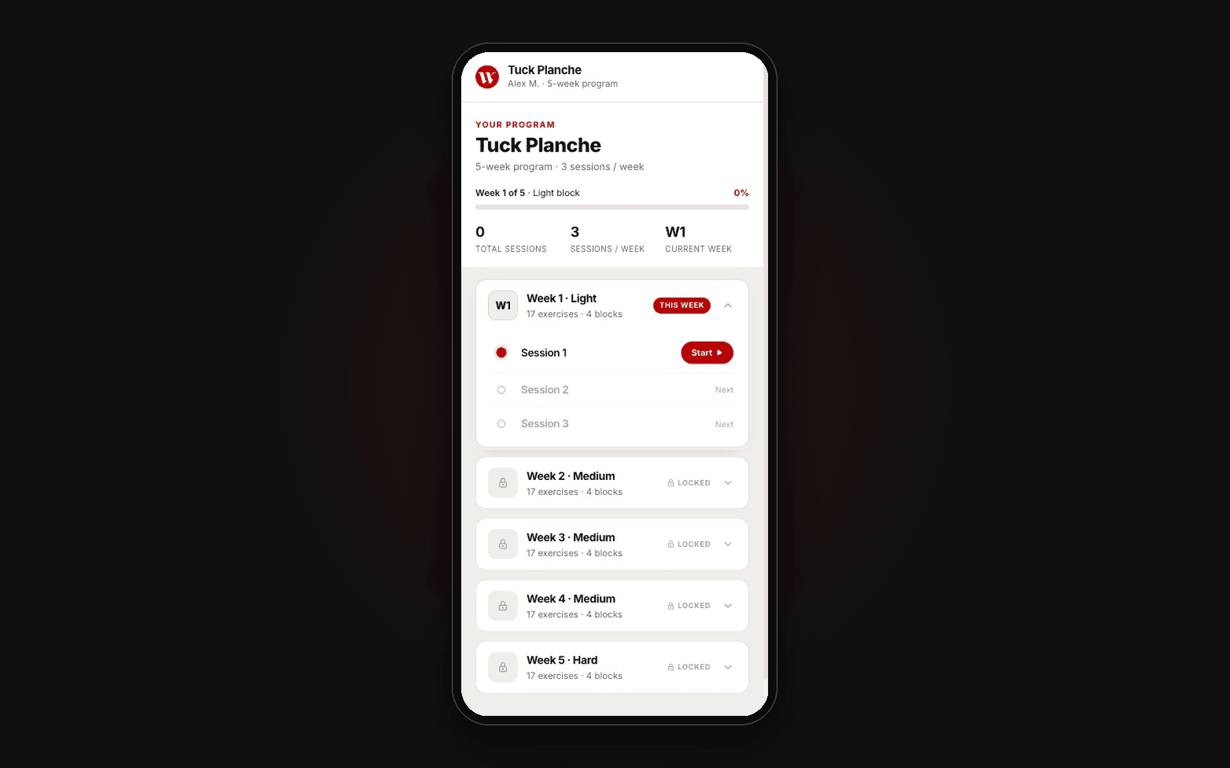 Your athletes follow along from a simple link. No app download.